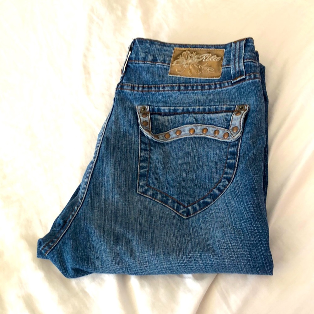 Kikit Crop Capri Jeans Long Shorts size 8
